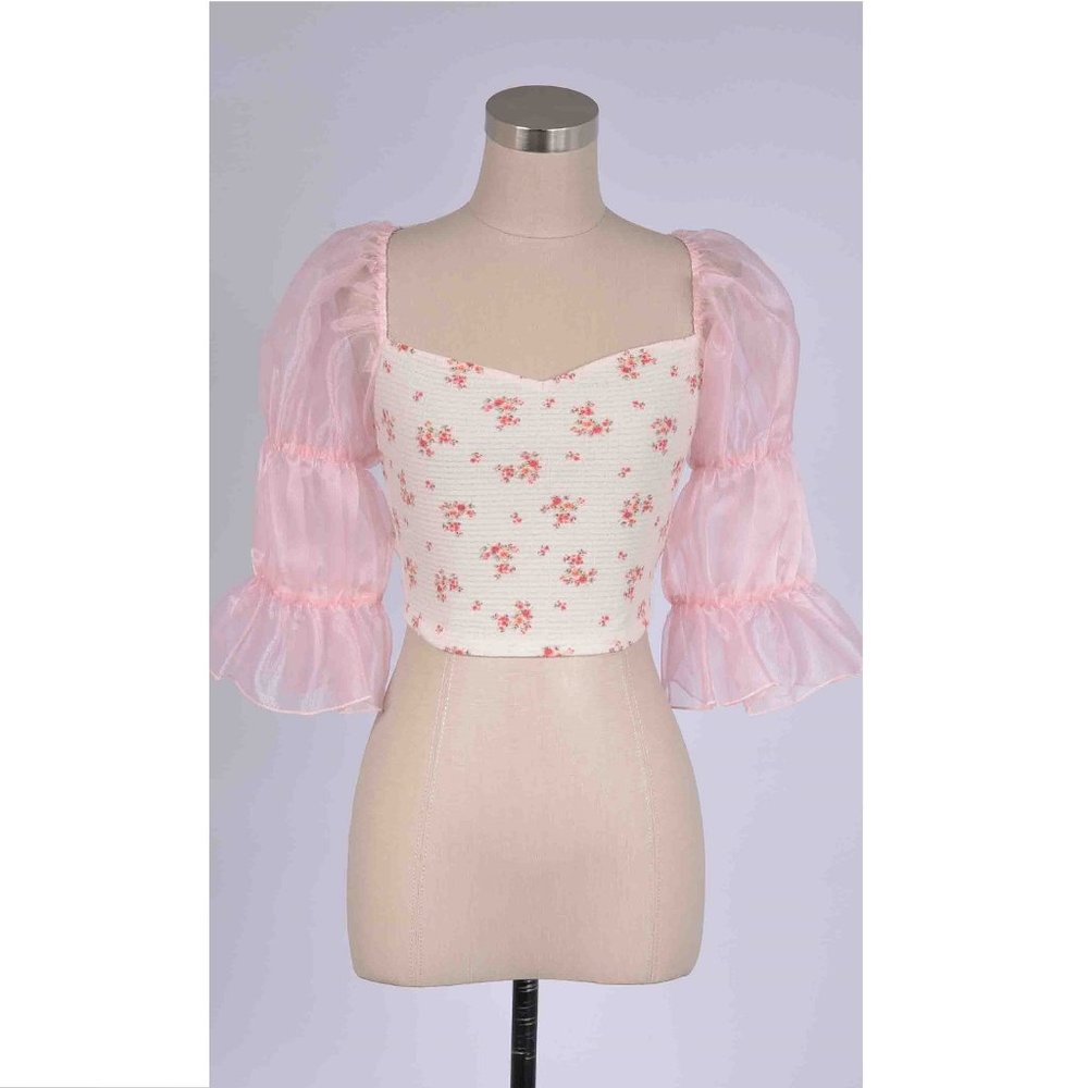 ORGANZA SLEEVE TOP